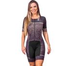 Macaquinho com mangas triathlon elite pixel proteção uv 50+ kauna