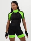 Macaquinho De Ciclismo Feminino - Forro GEL - Impulse Verde Neon Black Savancini (5471)