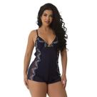 Macaquinho De Microfibra Feminino Com Renda Linha Noite Sem Bojo