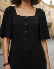 Macaquinho Feminino Curto Com Manguinha Botões Na Viscose