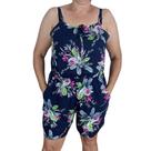 Macaquinho Feminino Estampado Jardineira de Alcinha
