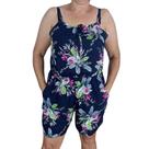 Macaquinho Feminino Estampado Jardineira de Alcinha