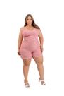 Macaquinho Feminino Plus Size Liso é Estampado