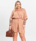 Macaquinho Feminino Plus Size Secret Glam Marrom Macaquinho Feminino Plus Size Secret Glam Marrom