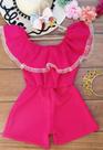 Macaquinho infantil pink