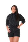Macaquinho Jeans Feminino Arauto Black
