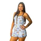 Macaquinho Pijama Estampado Personagens Temático Design Divertido Ondinha Alça Regulável Roupa de Dormir Macaquinho Pijama Estampado Personagens Temático Design Divertido Ondinha Alça Regulável Roupa de Dormir