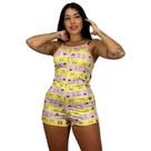 Macaquinho Pijama Estampado Temático Divertido Ondinha Regulável Roupa Dormir Macaquinho Pijama Estampado Temático Divertido Ondinha Regulável Roupa Dormir