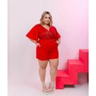 Macaquinho Plus Size acompanha cinto Macaquinho Plus Size acompanha cinto