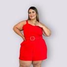 Macaquinho PLus Size Feminino XG C Cinto Veste 52 ao 56 0557