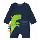 Macaquinho Praia Bebê e Infantil Proteção UV Dinossauro Azul Escuro Up Baby