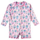 Macaquinho Praia Infantil Proteção UV 50+ Sorvetes Rosa Tip Top