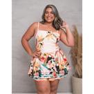 Macaquinho Vestido Alças Reguláveis Estampado - REF.9238