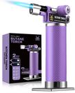 Maçarico a gás butano RAVS com 2 modos de chama, ajustável, segurança, roxo Maçarico a gás butano RAVS com 2 modos de chama, ajustável, segurança, roxo