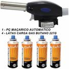 Macarico Culinario Acendimento Automatico C/ 4 Refil Macarico Culinario Acendimento Automatico C/ 4 Refil