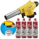 Maçarico Culinário Profissional Gourmet Acendedor C/ 4 Refis