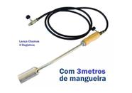 Maçarico Lança Chamas Gás Botijão 13kg Curto com 2 Registros (73B1)