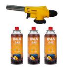 Maçarico Portátil Automatico Controle Gourmet 3 Cartucho Gas