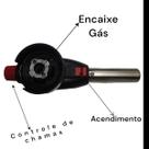 Maçarico Portátil Culinário Gourmet com Regulagem a Gás