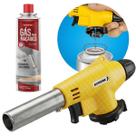 Maçarico Portátil Para Solda, Culinaria, Artesanato + 1 Spray Refil De Gás Butano