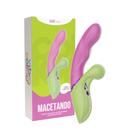 Macetando Vibrador Penetrável com Estímulo Clitoriano e Função Tapping Linha Vibra Collors