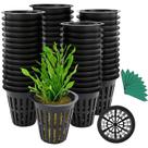 Macetas de malla GROWNEER para hidroponía 100 unidades de 5 cm para jardín Macetas de malla GROWNEER para hidroponía 100 unidades de 5 cm para jardín