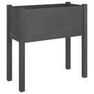 Macetero de Jardín Casafoyer de Madera Maciza de Pino Gris 70x31x70 cm