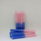Maço de Vela Rosa e Azul - 8 un - 18 cm