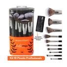 Macrilan kit essencial linha max com 10 pincéis profissionais a100