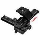 Macro Focusing Rail Slider veetalee de alumínio de 4 vias com placa