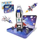 Maginoo Brinquedo STEM de Blocos Magnéticos 42 Peças Foguete Espacial