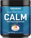 Magnésio em pó NatureBell Calm 454g de limão e framboesa sem açúcar