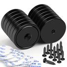 Magnet TRYMAG 12 unidades de terra rara preta com adesivo de 50 kg Magnet TRYMAG 12 unidades de terra rara preta com adesivo de 50 kg