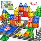 Magnetic Tiles Road Set Matchtiles com carros para crianças de 3 anos ou mais Magnetic Tiles Road Set Matchtiles com carros para crianças de 3 anos ou mais