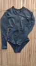 Maiô Adulto Cavado Manga Longa Lycra UV50+ Preto Tamanho:GGCor:Preto