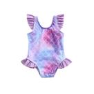 Maiô Aimaopao Ruffle One Piece Purple Mermaid 0-6M