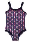 Maiô Areia Branca Infantil Frufru Estampado Maiô Areia Branca Infantil Frufru Estampado