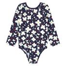 Maiô Bebê e Infantil Proteção UV Flores Marinho Up Baby