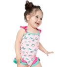 Maiô Bebê Lhama Rosa Verão Infantil Piscina Praia Puket Tamanho:3 A 6 Meses
