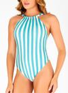 Maiô Body Banho de Mar 622.507 Feminino Frente Única Listras Microfibra T. P/GG Maiô Body Banho de Mar 622.507 Feminino Frente Única Listras Microfibra T. P/GG