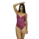 Maiô Body Com Aro e Bojo Folhagem Azul Maiô Body Com Aro e Bojo Folhagem Azul