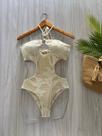 Maiô Body Feminino Moda Praia Elegante sem alça Algodão com Elastano Alta Qualidade Tamanhos M 38 à 42