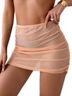 Maiô: Bottom RoseSeek Mesh, cintura alta, rosa empoeirado