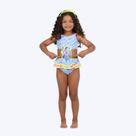 Maiô Collant Zebra Infantil Feminino Moda Praia Siri Kids 40048