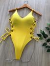 Maiô com Ilhós nas Laterais Praia Bordado de ilhó MAIO FEMININO COM BOJO FEMININO MODA PRAIA Praia Férias viagem