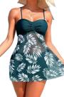 Maiô com Saia Estampada e Shorts 405-MA