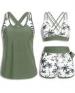 Maiô Daci Tankini de 3 Peças com Controle de Barriga e Bolsos
