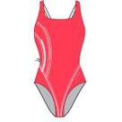 Maiô de Natação Aquasphere Joy Tecido AquaFit Italiano na Cor Rosa e Branco