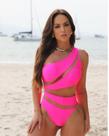 Maiô de Praia Feminino Maiô banho de mar Maiô feminina Maiô piscina Maio Ombrê Maiô de um ombro só Maiô Essencia Transparência Sublime Pink 2157