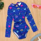Maiô de Praia Infantil com Estampa de Gatinho Proteção UV50+